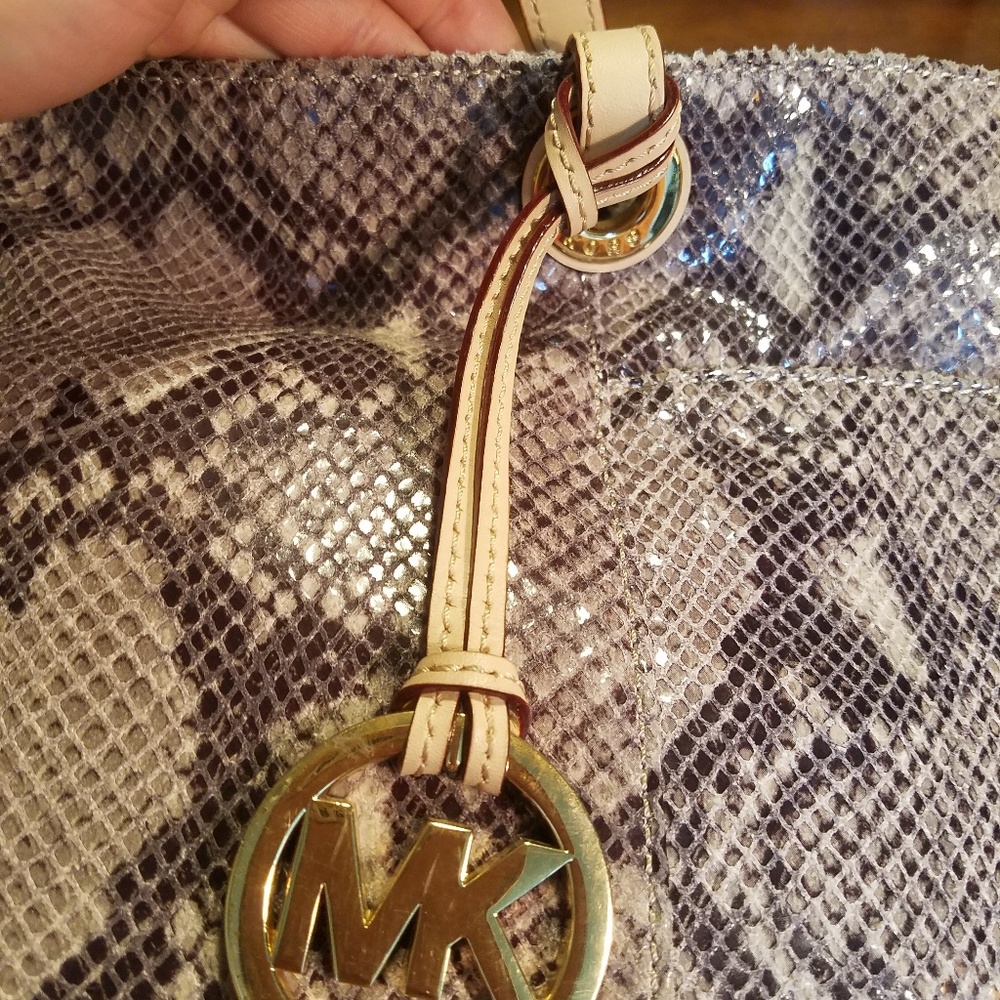 Michael Kors Jet Set Python Snake Leather Handbag - image 5